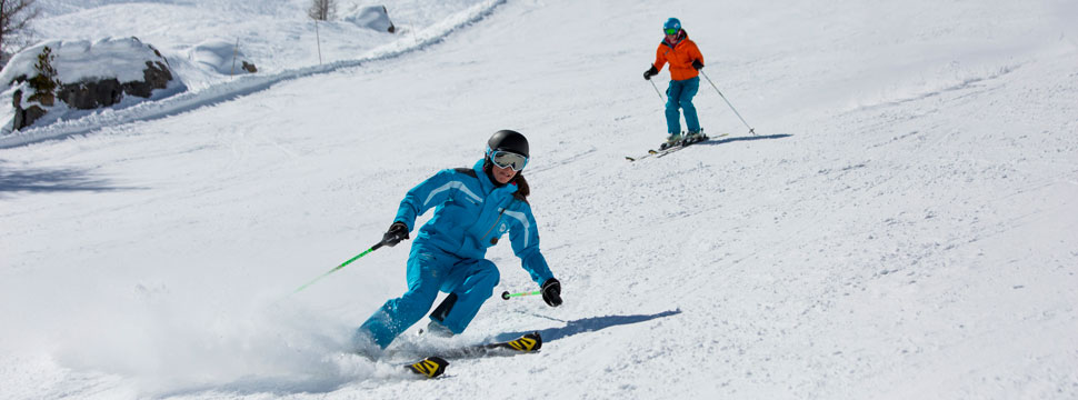 Un skieur en cours particulier