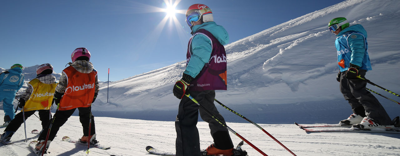 Les enfants à l'Ecole de Ski Buissonnnière